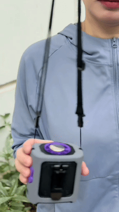 3-in-1 Waist Fan with Flashlight & Powerbank
